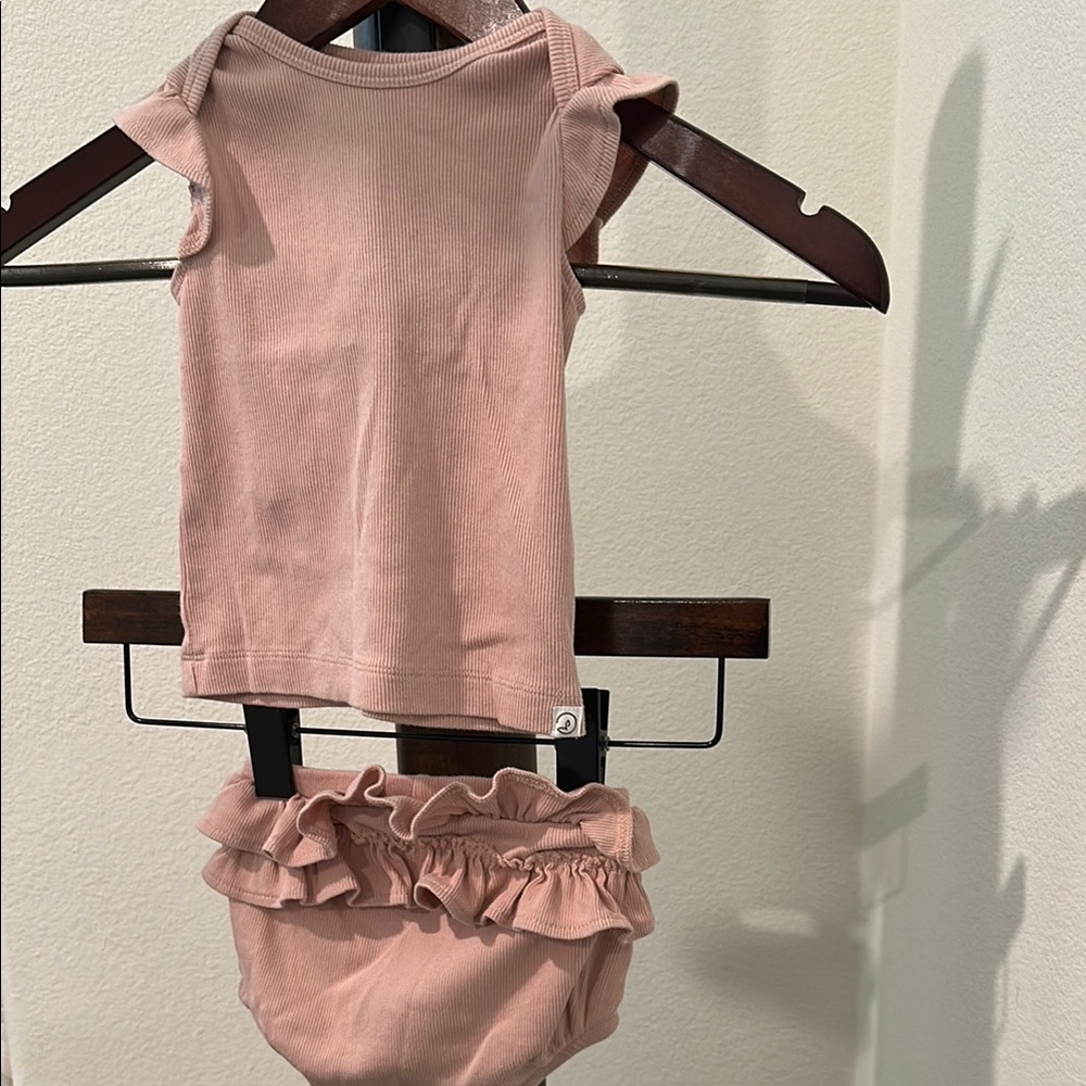 Pink Ruffled Diaper Cover Set